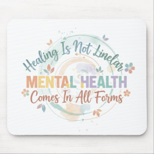 PASTEL MENTAL HEALTH MATTERS SAYING MOUSE MAT
