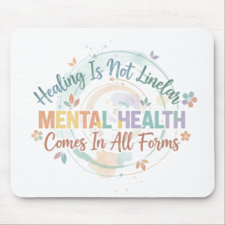 PASTEL MENTAL HEALTH MATTERS SAYING MOUSE MAT