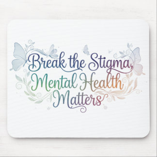 PASTEL MENTAL HEALTH MATTERS SAYING MOUSE MAT