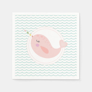 Pastel Mermaid birthday napkins
