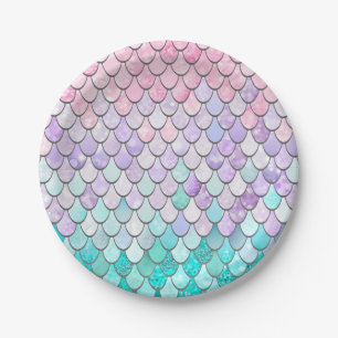 Pastel Mermaid Birthday Party Paper Plates