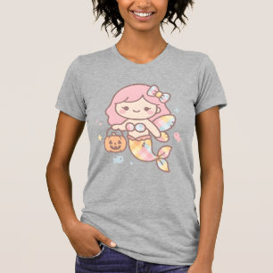 Pastel Mermaid Halloween Cutie T-Shirt Cute Plai