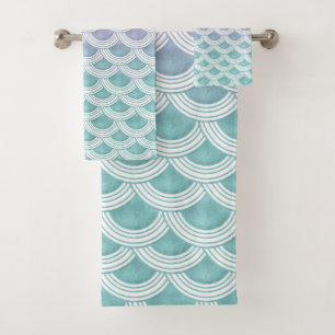 Pastel Mermaid Scales #1 Bath Towel Set