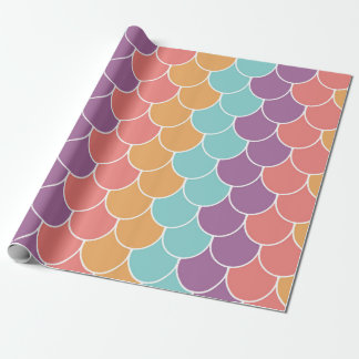 Pastel Mermaid Scales Wrapping Paper