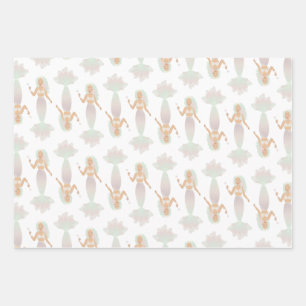 Pastel Mermaid Theme Wrapping Paper Sheet Set