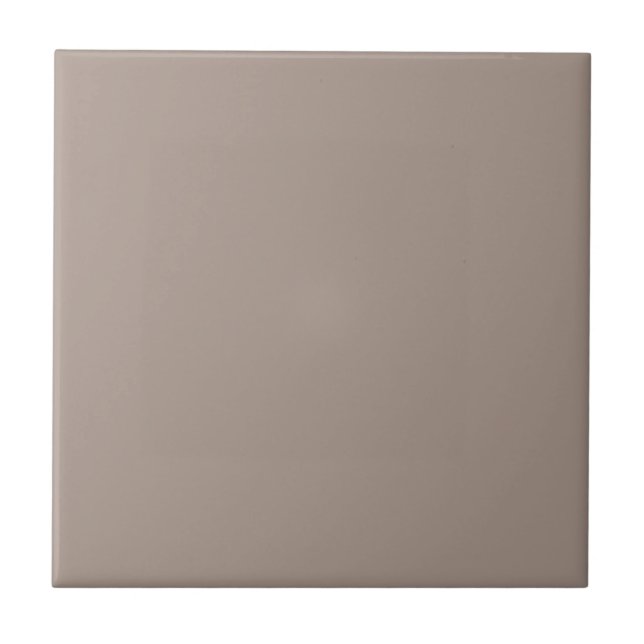 Pastel Mid Grey Beige Solid Colour Tile (Front)
