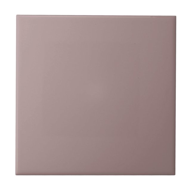 Pastel Mid Grey Dusty Pink Solid Colour Tile (Front)
