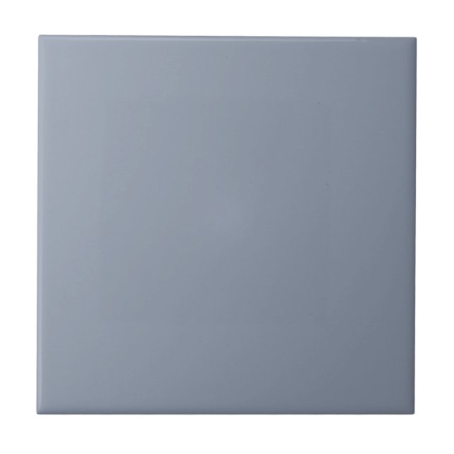 Pastel Mid Grey Purple Solid Colour Tile (Front)