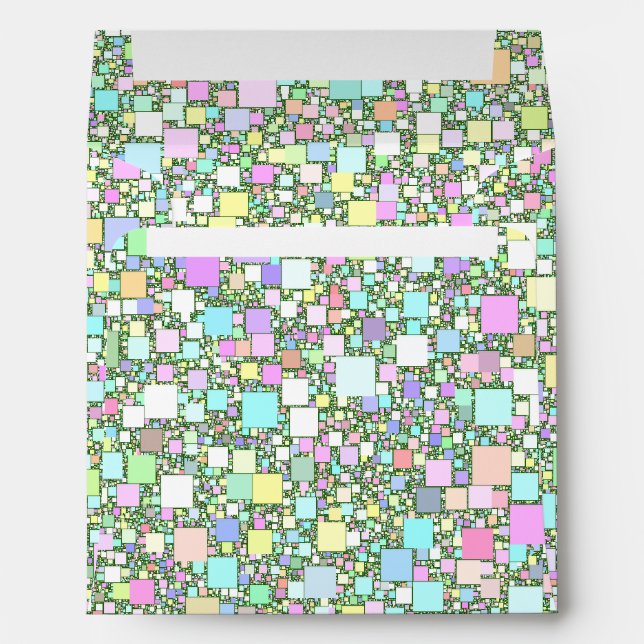 Pastel Mini Boxes Background Envelope (Back (Bottom))