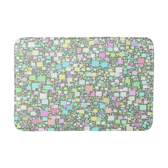 Pastel Mini Boxes Bath Mat (Front)