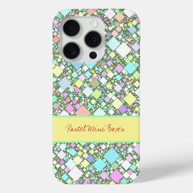 Pastel Mini Boxes Custom Name Template Case-Mate iPhone Case (Back)