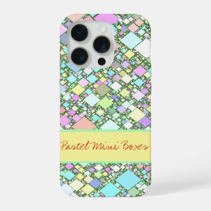 Pastel Mini Boxes Custom Name Template iPhone 15 Pro Case