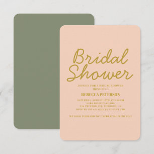 Pastel Minimal Typography Modern Bridal Shower  Invitation