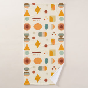 Pastel Minimalist Watercolor Shapes Bath Towel Set