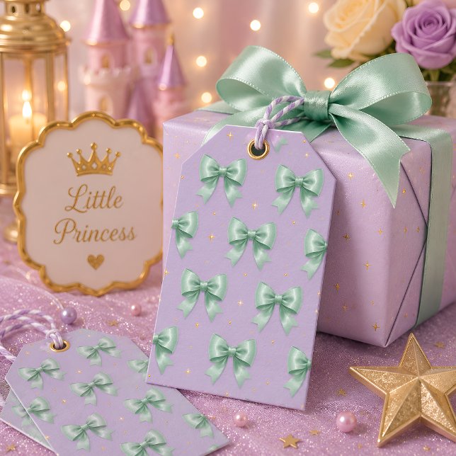Pastel Mint Bow Gift Tags (Creator Uploaded)