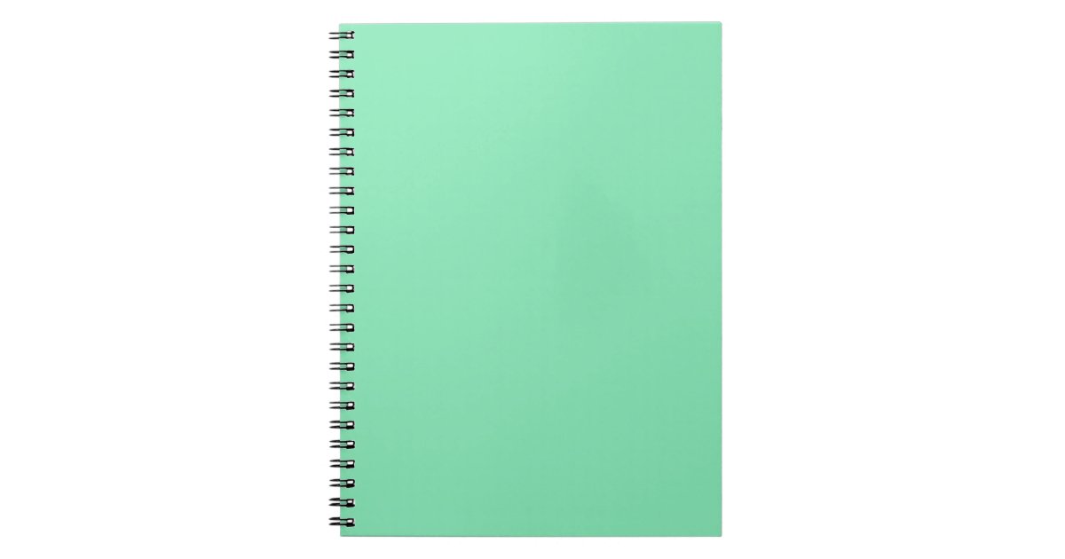 Pastel Mint Green Notebook Zazzle