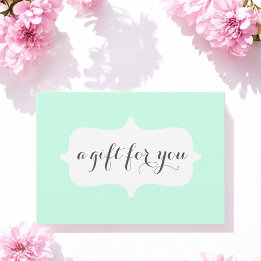 Pastel Mint Green Salon Gift Certificate Card