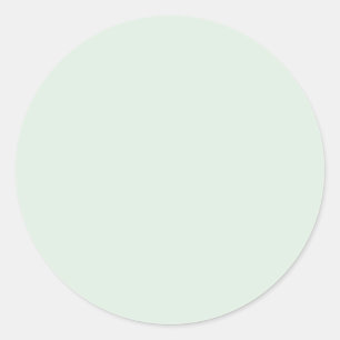 Pastel Mint Green Solid Colour Classic Round Sticker