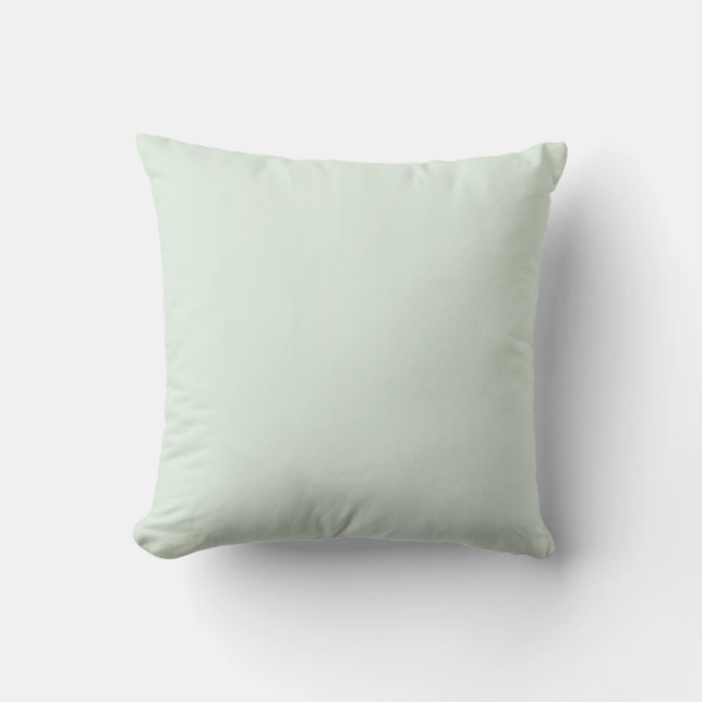 Pastel Mint Green Solid Colour Cushion (Front)