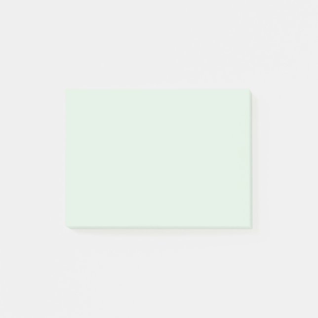 Pastel Mint Green Solid Colour Post-it Notes (Front)