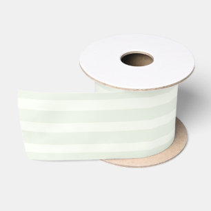 Pastel Mint Green Stripes Satin Ribbon