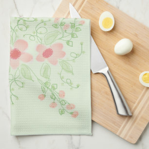 Pastel mint green tea towel
