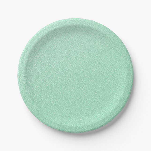 Pastel Mint Green Trendy Colours Paper Plate (Front)