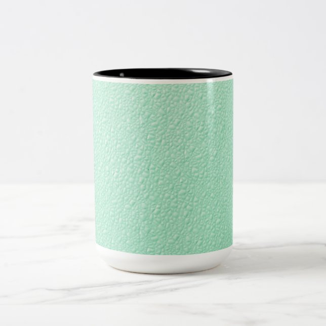 Pastel Mint Green Trendy Colours Two-Tone Coffee Mug (Center)