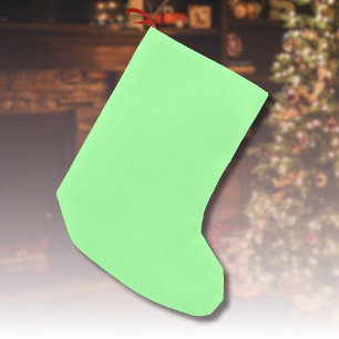 Pastel Mint Solid Colour   Classic   Elegant Small Christmas Stocking