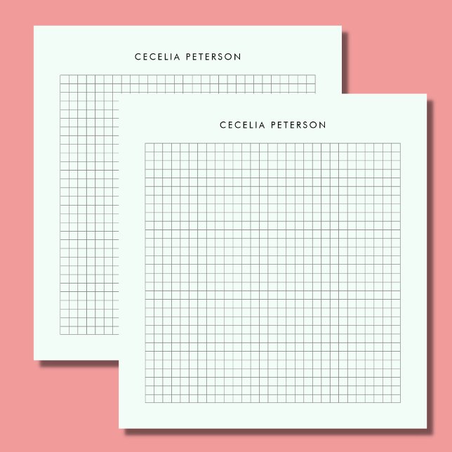 Pastel Mint & Square Pattern Custom Notepad (Creator Uploaded)