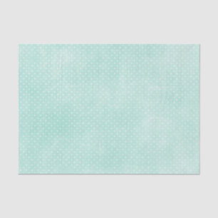 Pastel Minty Blue Turquoise Tiny Polka Dots Tissue Paper