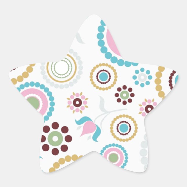 Pastel Mod Star Sticker (Front)