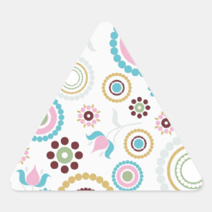 Pastel Mod Triangle Sticker