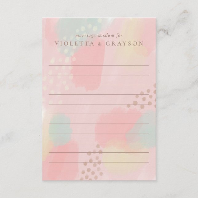 Pastel Modern Art Marriage Advice for the Couple (Front)