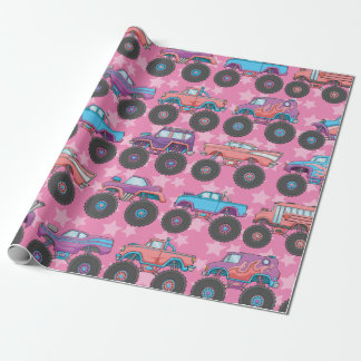 Pastel Monster Truck Wrapping Paper