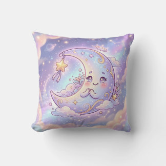Pastel Moon Galaxy Pillow