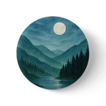  Pastel Moon over Starry Mountain Night