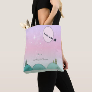 Pastel Moonlit Christmas Carryall Tote Bag