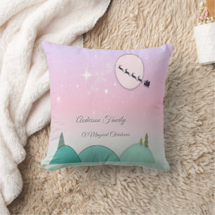 Pastel Moonlit Christmas Comfort Cushion