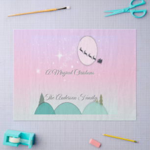 Pastel Moonlit Christmas Tissue Charm Paper