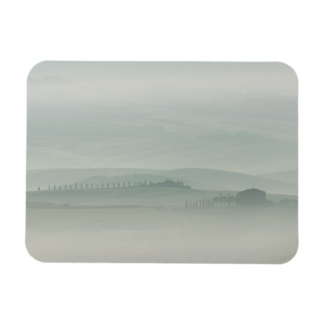 Pastel morning in foggy Tuscany Magnet (Horizontal)