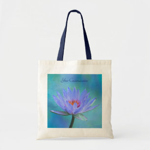 "Pastel Morning" Water Lily Custom Budget Tote Bag