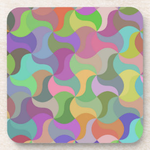 pastel mosaic coaster set