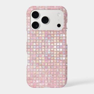 Pastel mosaic pink grid