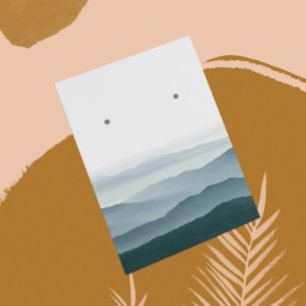 Pastel Mountain Range Earring Jewellery Display Business Card