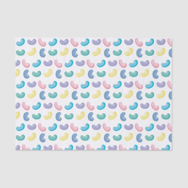 Pastel Multi - Coloured Jelly Beans Pattern Tissue Paper (Front)