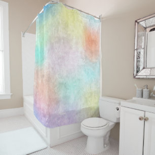 PASTEL MULTICOLOR MODERN ABSTRACT PATTERN SHOWER CURTAIN