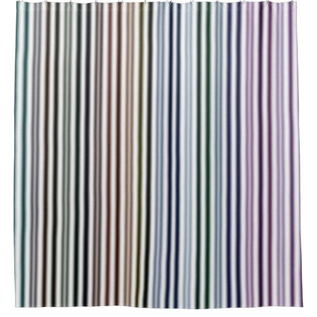 Pastel Multicolored Pattern Shower Curtain (Front)