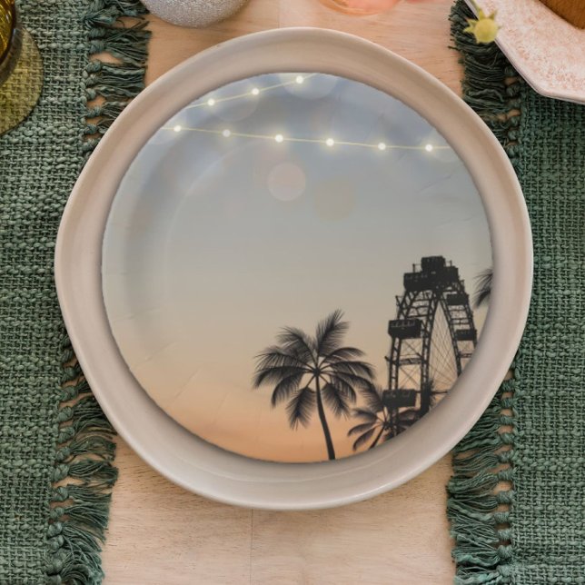 Pastel Music Festival Concert Boho Birthday Fest Paper Plate (Creator Uploaded)