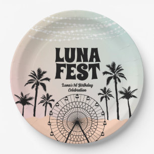 Pastel Music Festival Paper Plate